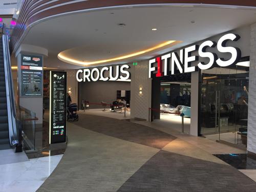 "Crocus Fitness" Объемные световые буквы